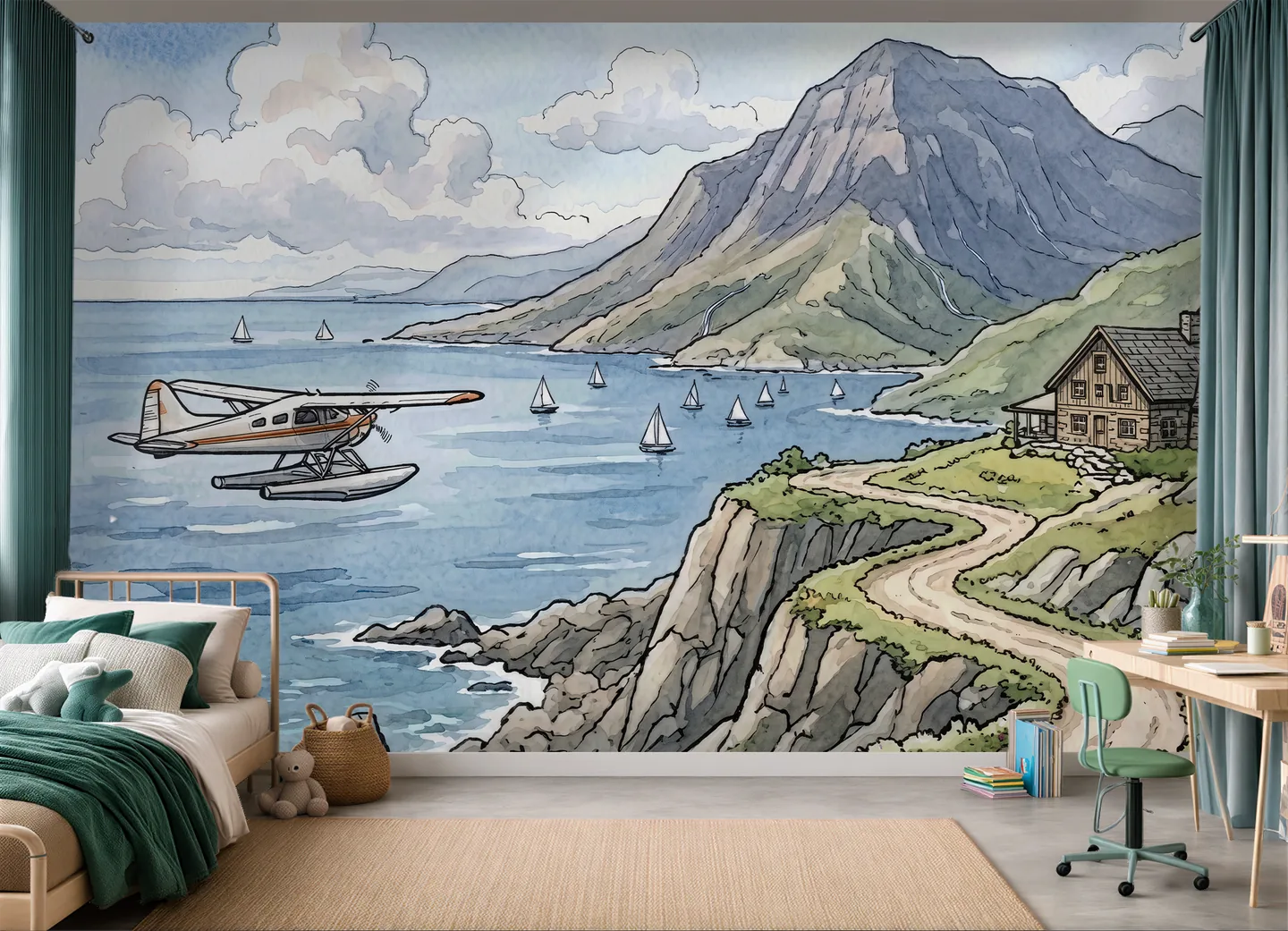Coastal flight — interior mockup