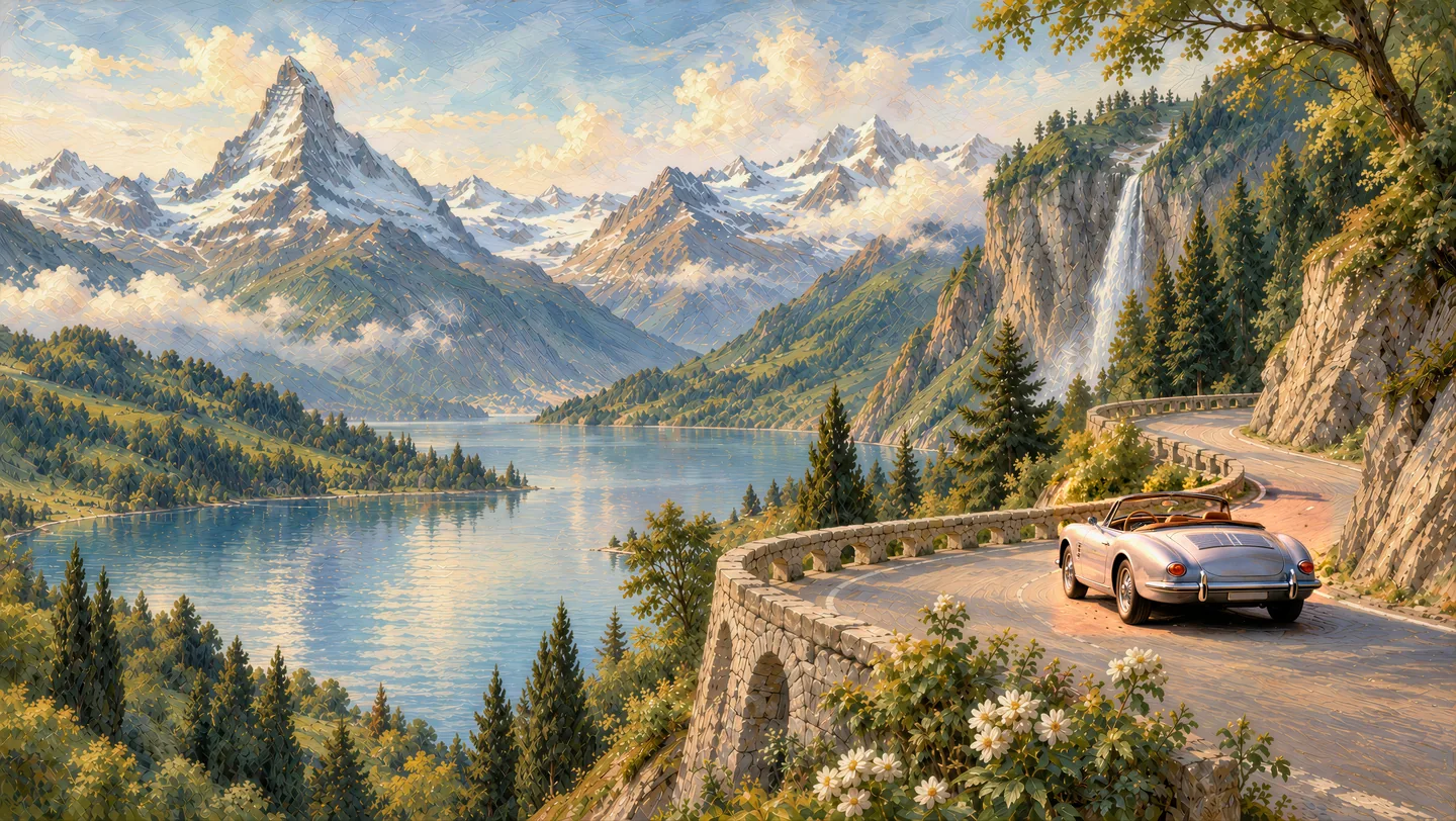 Alpine lake drive — project material 2