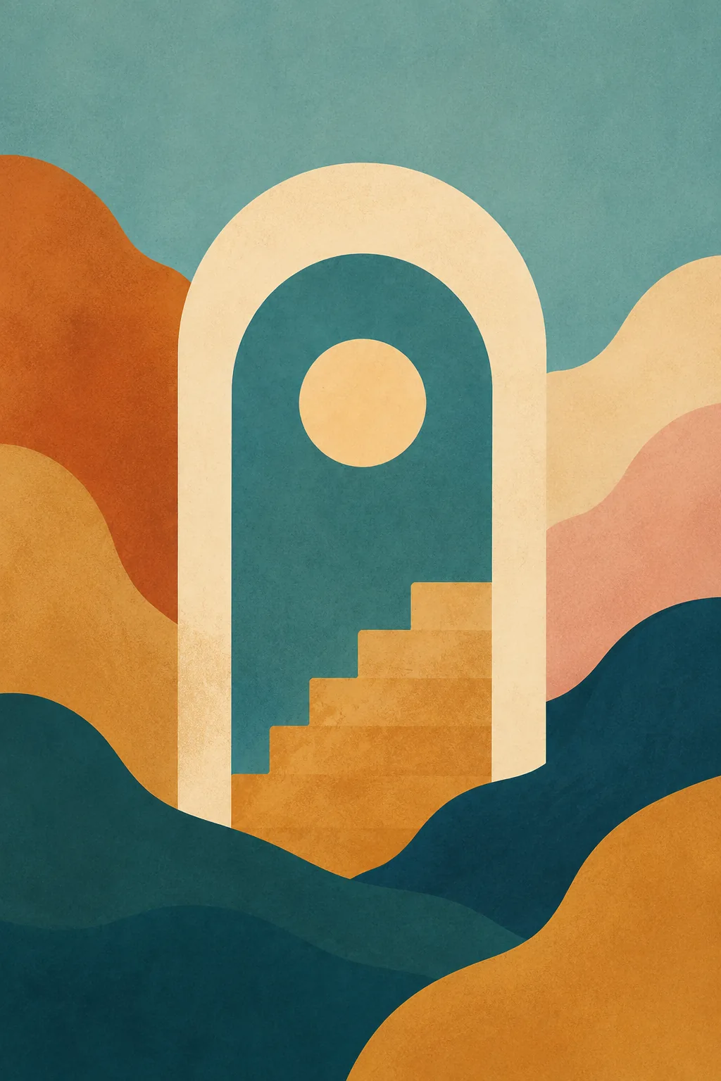 Sun & arches — design 2