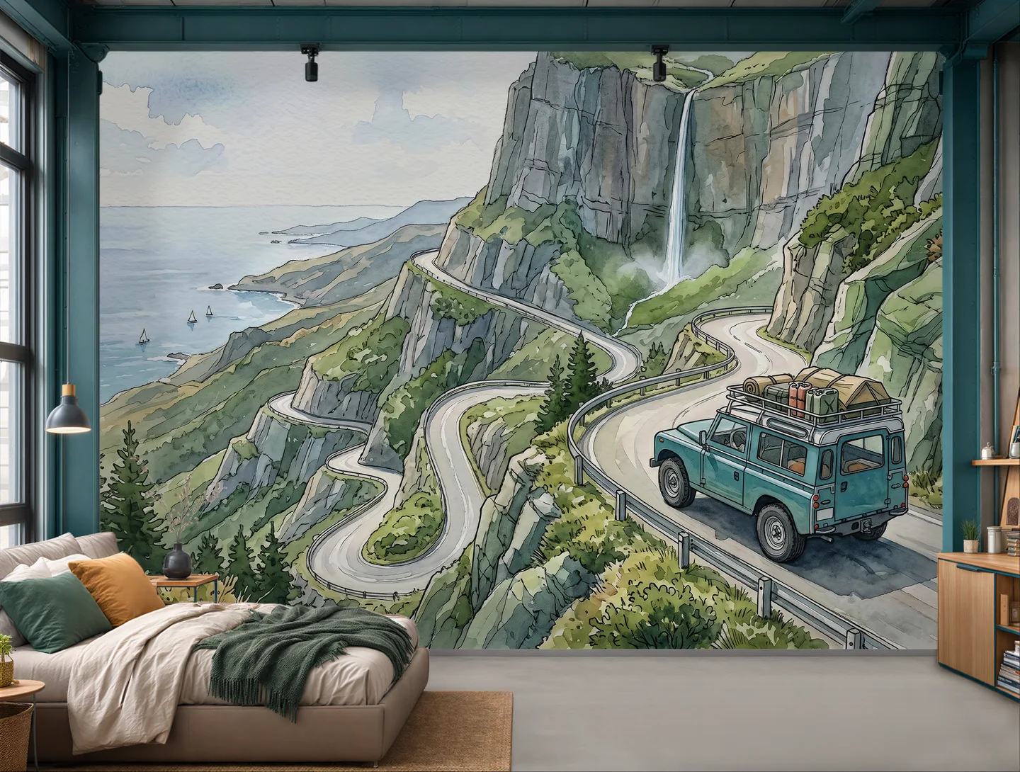 The cliff road — mockup 3