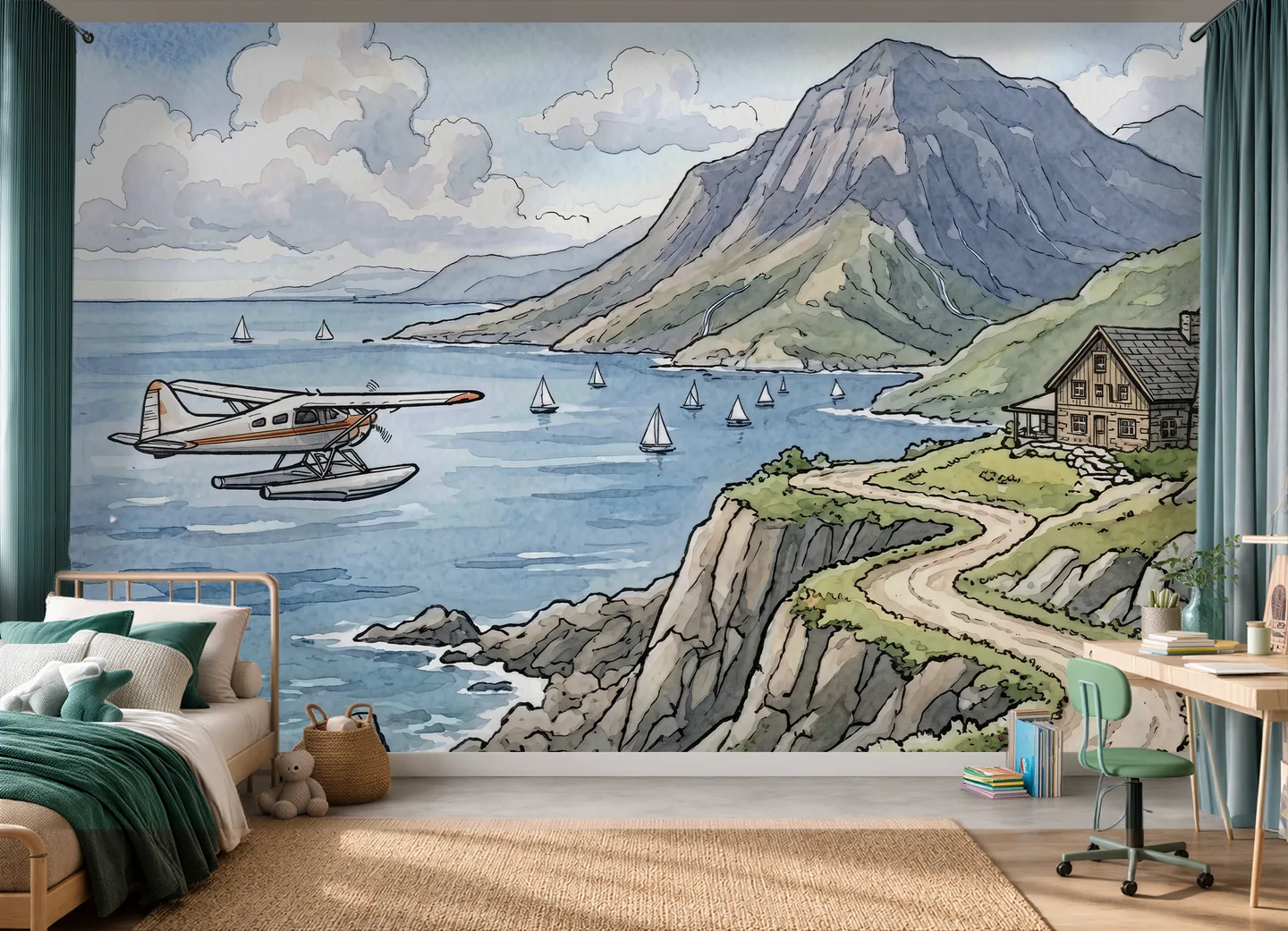 Coastal flight — interior mockup