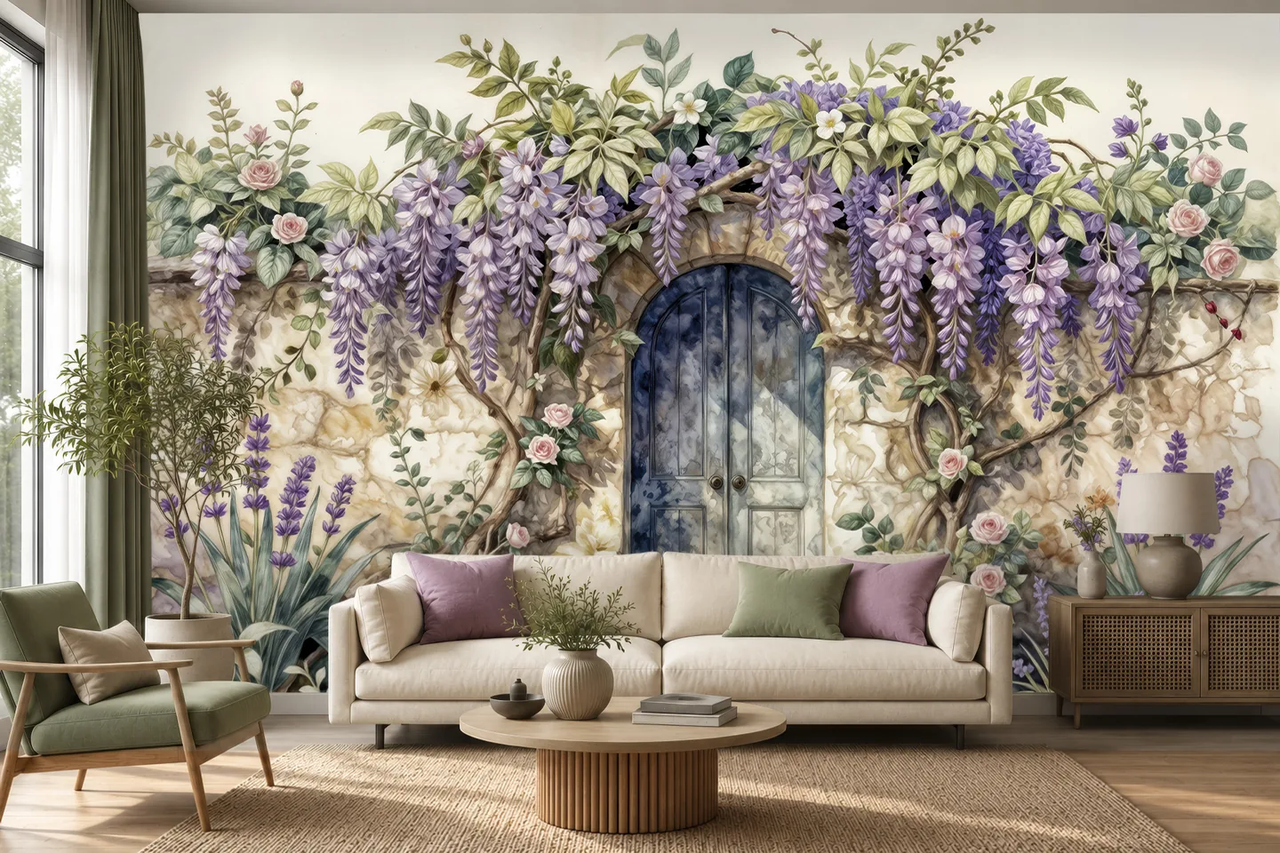 Garden doorway — interior mockup