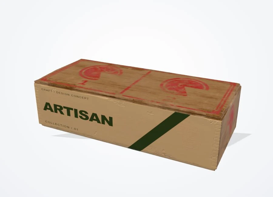 Wooden gift crate